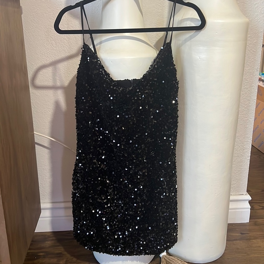 Sequin black dress